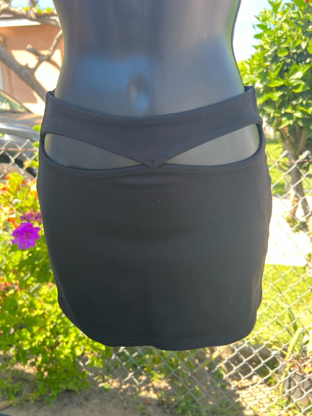 Edikted Black Mini Skirt with Branded Purple Tag